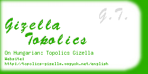 gizella topolics business card